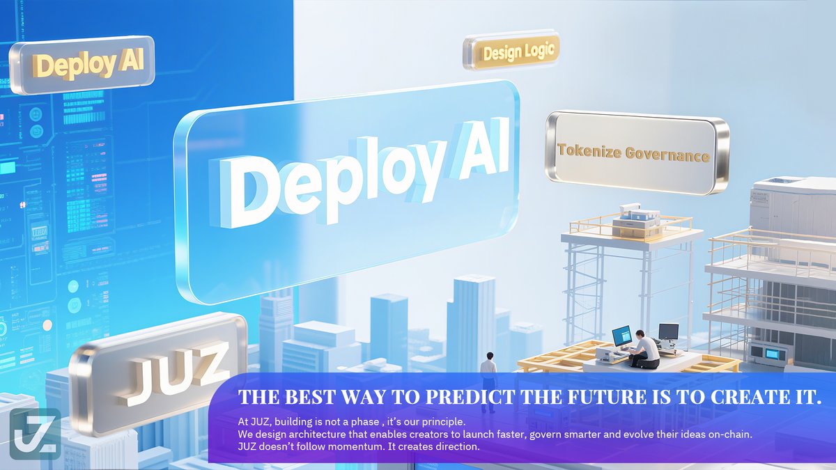 JUZ_global's tweet image. 🧠 “The best way to predict the future is to create it.” — Peter Drucker
🛠️ JUZ is where builders turn vision into code
🌐 AI + governance + logic = smarter chains
🚀 Don’t wait. Build the future.

#JUZBuilders #CreateTheFuture #Web3Innovation #AIInfrastructure #OwnTheFuture