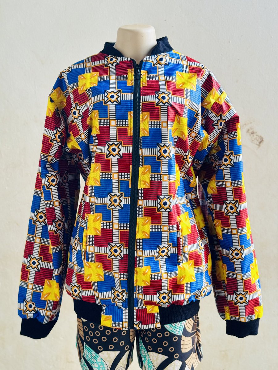 AssortedAfrica's tweet photo. Our trained girls are stitching their way to greatness crafting the dopest bomber jackets you’ll ever see! Empowered hands, bold fashion. Click to order for one from them. Support their journey #GirlsWhoMake #MadeWithPride https://t.co/cUjexRCFwk