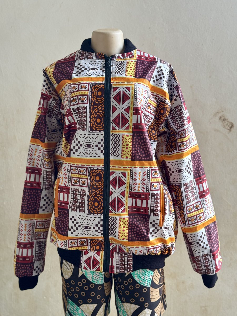 AssortedAfrica's tweet photo. Our trained girls are stitching their way to greatness crafting the dopest bomber jackets you’ll ever see! Empowered hands, bold fashion. Click to order for one from them. Support their journey #GirlsWhoMake #MadeWithPride https://t.co/cUjexRCFwk