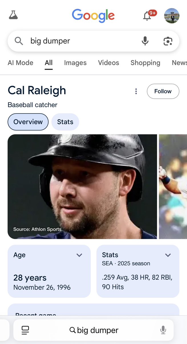 There is something so funny to me about if you Google “big dumper” without hesitation it goes straight to Cal Raleigh. The man is a Mariners legend.