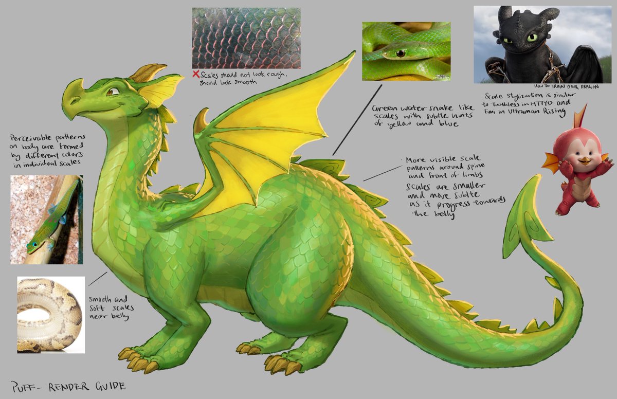 If anyone is curious, this is the dragon I was working on! It’s Puff the magic dragon from that children’s song. I am currently working on a personal vis dev project based on the song :3