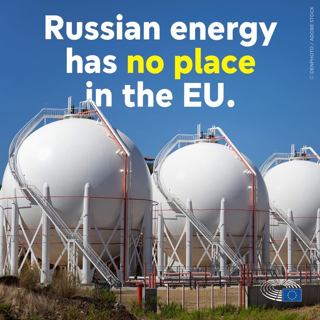 "Rysk energi hör inte hemma i EU", säger galaxhjärnorna i EU-parlamentet. Det är därför européerna fortsätter att köpa rysk energi via t.ex. Indien till mycket högre priser, vilket förstör deras ekonomier.🤪🤪