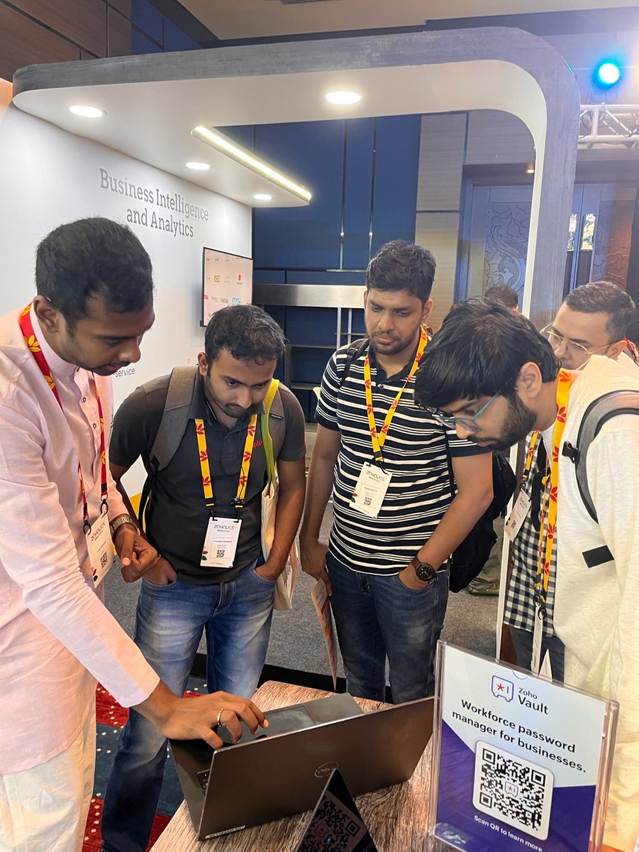 ZohoVault's tweet image. Absolutely loved the energy at #ZoholicsIndia2025 in Bengaluru! ✨ Such a pleasure connecting with industry leaders, fellow tech enthusiasts, and our valued partners. Our deep dives into #cybersecurity discussions were truly inspiring. It was so rewarding to showcase how Zoho…