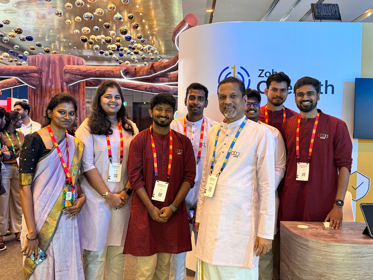 ZohoVault's tweet image. Absolutely loved the energy at #ZoholicsIndia2025 in Bengaluru! ✨ Such a pleasure connecting with industry leaders, fellow tech enthusiasts, and our valued partners. Our deep dives into #cybersecurity discussions were truly inspiring. It was so rewarding to showcase how Zoho…