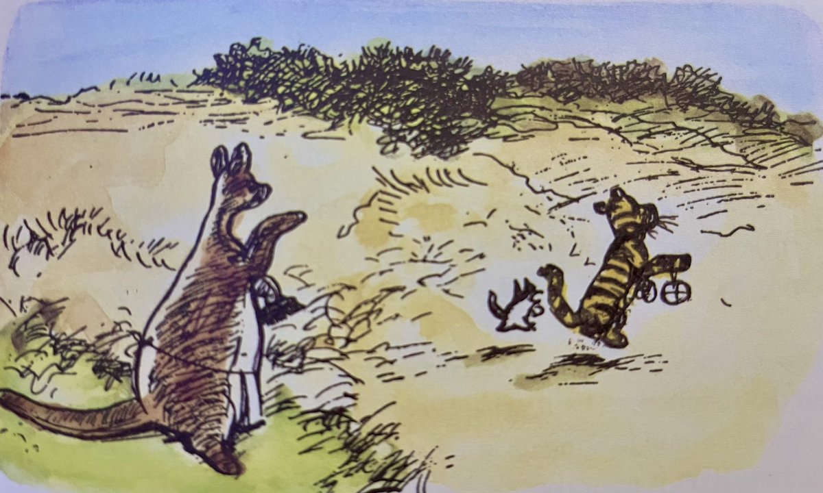 A_AMilne's tweet image. Piglet was still a little anxious about Tigger, who was a very Bouncy Animal, with a way of saying How-do-you-do, which always left your ears full of sand, even after Kanga had said, “Gently, Tigger dear,” and had helped you up again. ~A.A.Milne
#TuesdayFeeling
