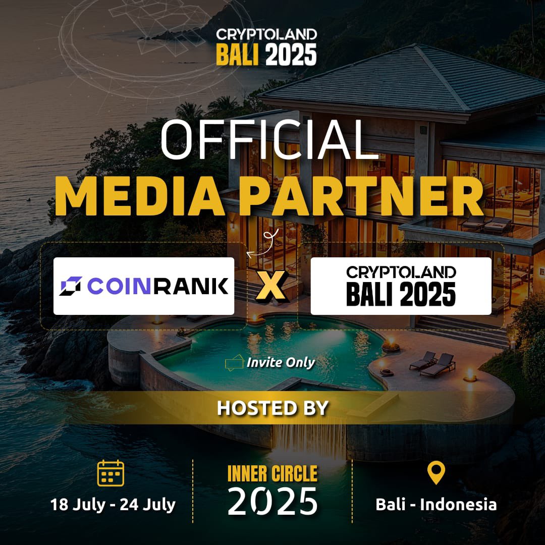 🚨 Official Media Partner Alert! 🚨

We’re thrilled to welcome <a href="/CoinRank_io/">CoinRank</a> as an official media partner for Cryptoland Bali 2025! 🌴🔥

📍 Bali, Indonesia
🗓️ 18–24 July 2025

A premium crypto experience for high-net-worth individuals and crypto enthusiasts. 🚀

#CryptolandBali