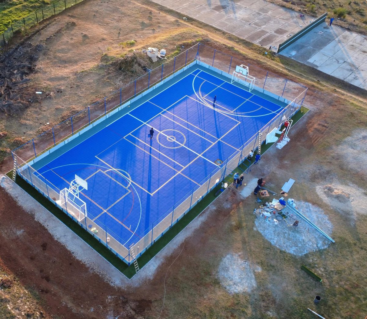 We see something different 

You rightly sees a sporting facility, we see the first major step to stop the continued killings. This is the first Combi-Court in the whole Northern Areas ever🥹🙏