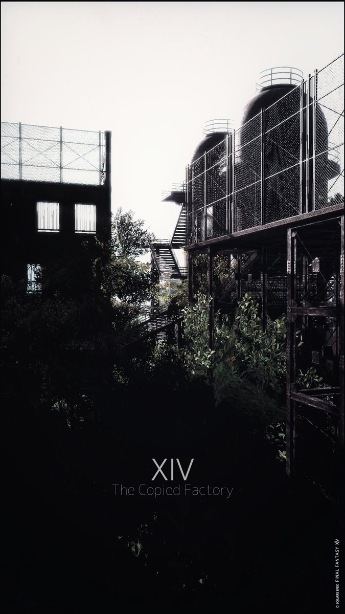 NtatuA's tweet image. FF14。複製サレタ工場廃墟。縦撮り。 #FF14 #FF14風景 #ffxivsnaps