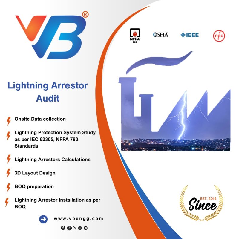 TheGroupVB's tweet image. Is Your Building Truly Lightning-Protected?
At VBEngineering, we offer expert Lightning Arrestor Protection Audits to ensure your facility is safe, compliant, and strike-ready.
 Grounding & Surge Risk Assessment
vbengg.com/lightning-arre…
#LightningProtection #VBEngineering