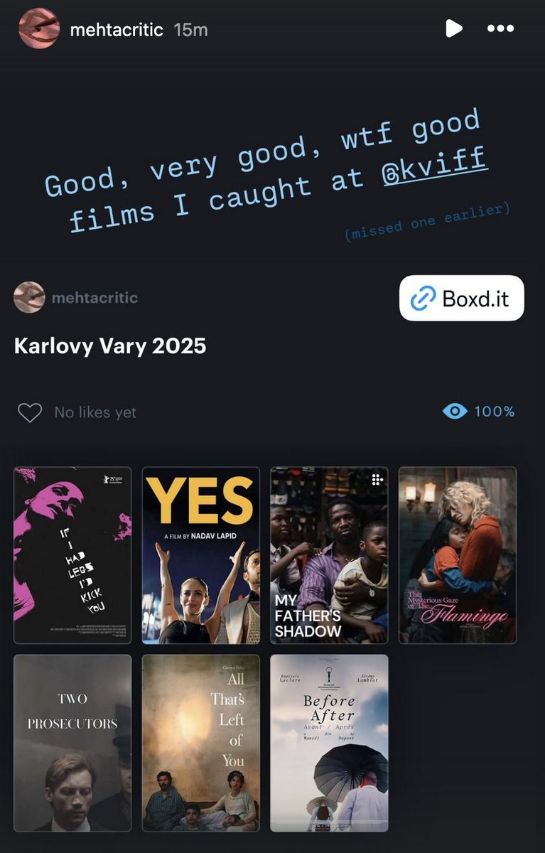 mehta_critic's tweet image. Caught up w five strong to v strong films at #KarlovyVary which I had missed at Cannes!
- IF I HAD LEGS, I’D KICK YOU 👼
- YES! 🤯
- MY FATHER’S SHADOW 🇳🇬
- MYSTERIOUS GAZE
OF THE FLAMINGO 🦩
- TWO PROSECUTORS 🗄️
Caught two others, one which I wrote abt
indiewire.com/features/inter…