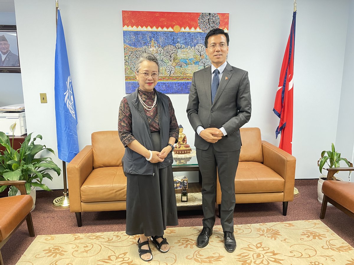UN_Armida's tweet image. Productive meeting with #Nepal Ambassador @LokThapa2071 discussing #UN80 initiative, @UNESCAP’s work in the region and pathways for stronger collaboration. Wishing Ambassador Thapa every success as Nepal assumes the @UNECOSOC Presidency for 2025–2026 this July.