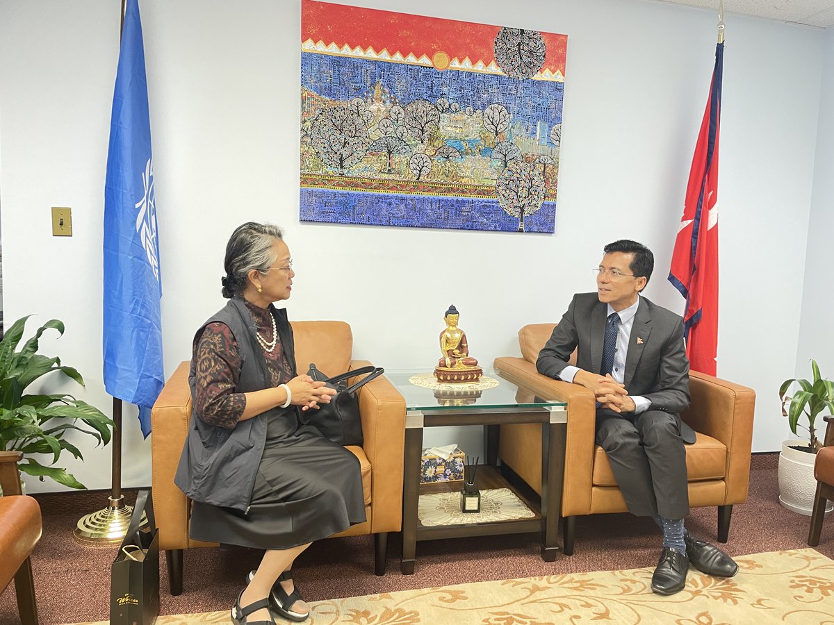 UN_Armida's tweet image. Productive meeting with #Nepal Ambassador @LokThapa2071 discussing #UN80 initiative, @UNESCAP’s work in the region and pathways for stronger collaboration. Wishing Ambassador Thapa every success as Nepal assumes the @UNECOSOC Presidency for 2025–2026 this July.