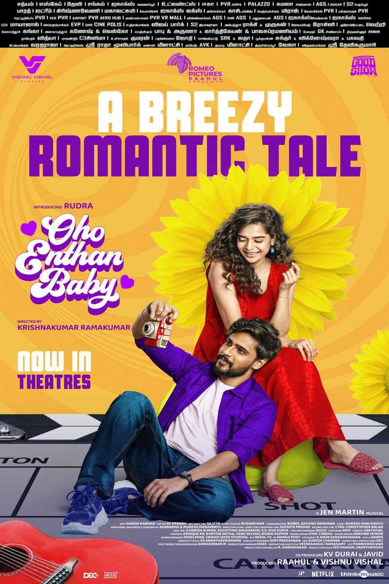Love, drama &amp; cute moments all packed into one breezy ride ✨

#OhoEnthanBaby isn’t just a story, it’s a whole feeling you’ll fall for!

Watch it in theatres now❤️

Ticket Link : linktr.ee/OhoEnthanBaby

A @jenmartinmusic Musical.

Directed by <a href="/Krishnakum25249/">Krishnakumar Ramakumar</a>. 

Produced by -