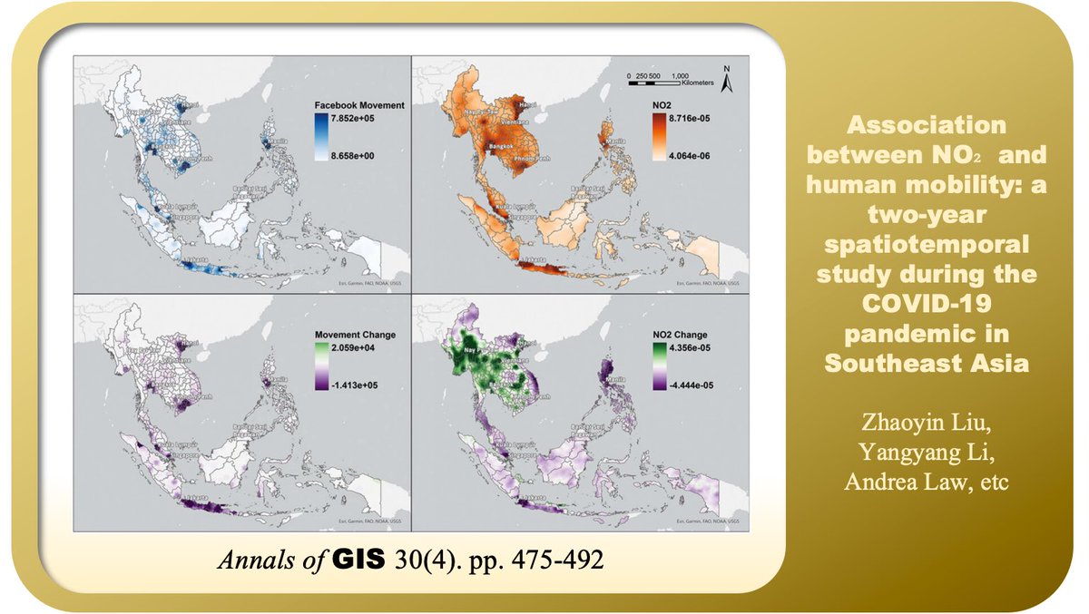 Annals_GIS's tweet image. #ResearchSpotlight
🌫 During COVID-19 lockdowns, did NO₂ pollution truly follow human mobility?
🧠 A new study uses machine learning to unpack this complex relationship in Southeast Asia.
🔗 tandfonline.com/doi/full/10.10…