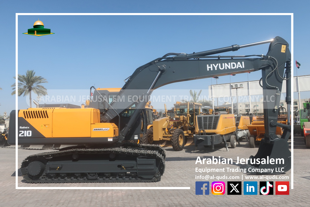 Dig deeper with the Hyundai R210, a 21.2-ton excavator built for strong performance, fuel efficiency, and reliability on every construction site.
📞 Call +971 6 534 1616 or 🌐 visit al-quds.com to get your quote today!
#ajcequipment #Hyundai #Excavator #Construction