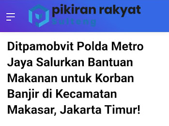 Polda metro jaya dengan Dedikasi dalam pengabdian memberikan bantuan untuk korbanbanjir di kampung makasar jakarta timur #TotalitasBerikanPelayanan