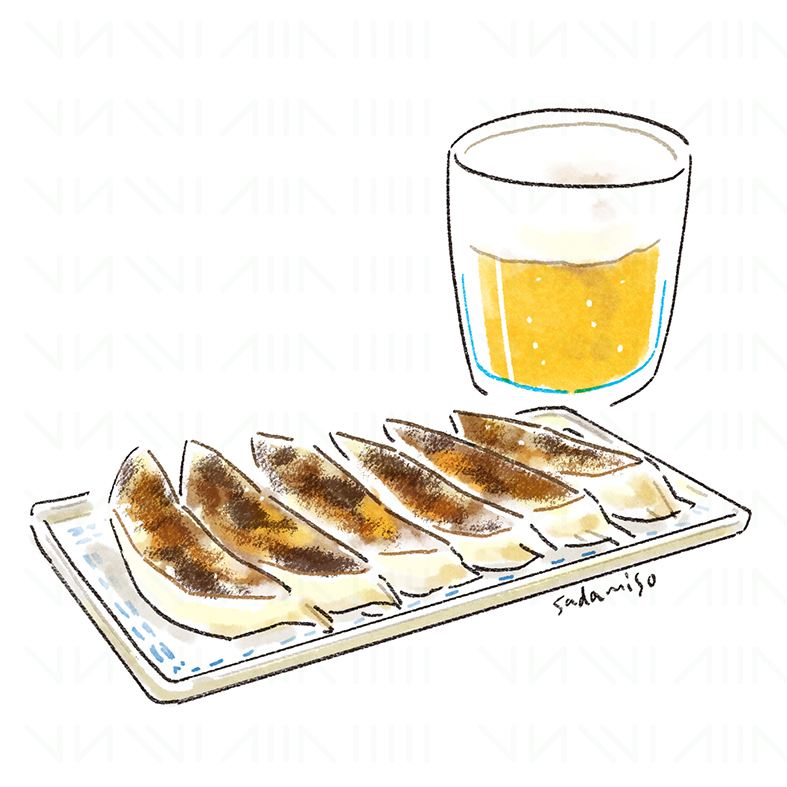 「らくがき 人が作った(重要)餃子食べたい…」|佐田 みそのイラスト