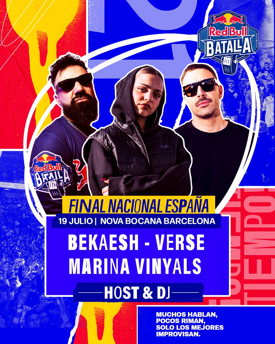 Barcelona, ARE YOU REAAAAAADY?

<a href="/marina_vinyals/">GataKosmica</a>  y @Bekaesh serán los hosts de la Final Nacional de #RedBullBatalla España 2025 en Barcelona

Pero no vienen solos, <a href="/djverseonline/">Dj Verse</a>  estará en las tornas este sábado 19 de julio.

 ¡Todavía quedan entradas! Pilla las tuyas en