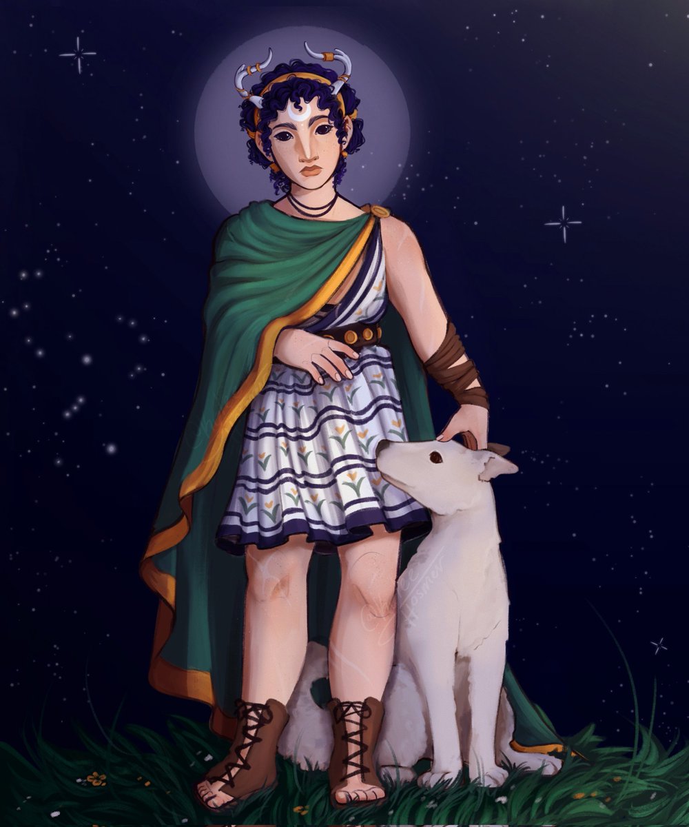 kyleesarthell's tweet image. Lady Artemis (redraw of a 2023 sketchbook thing)