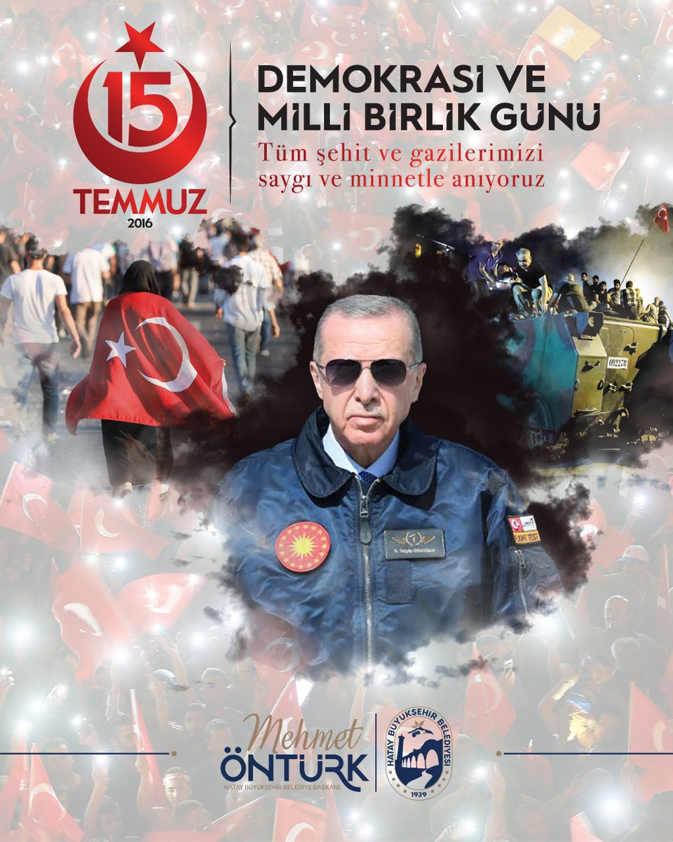 9 yıl önce, milletimiz hainlere boyun eğmeyerek tanklara, namlulara, bombalara karşı iradesini ortaya koyarak destan yazdı.

Bu uğurda can veren aziz şehitlerimizi rahmet, kahraman gazilerimizi minnetle anıyorum.

15 Temmuz Demokrasi ve Millî Birlik Günü’müz kutlu olsun. 🇹🇷