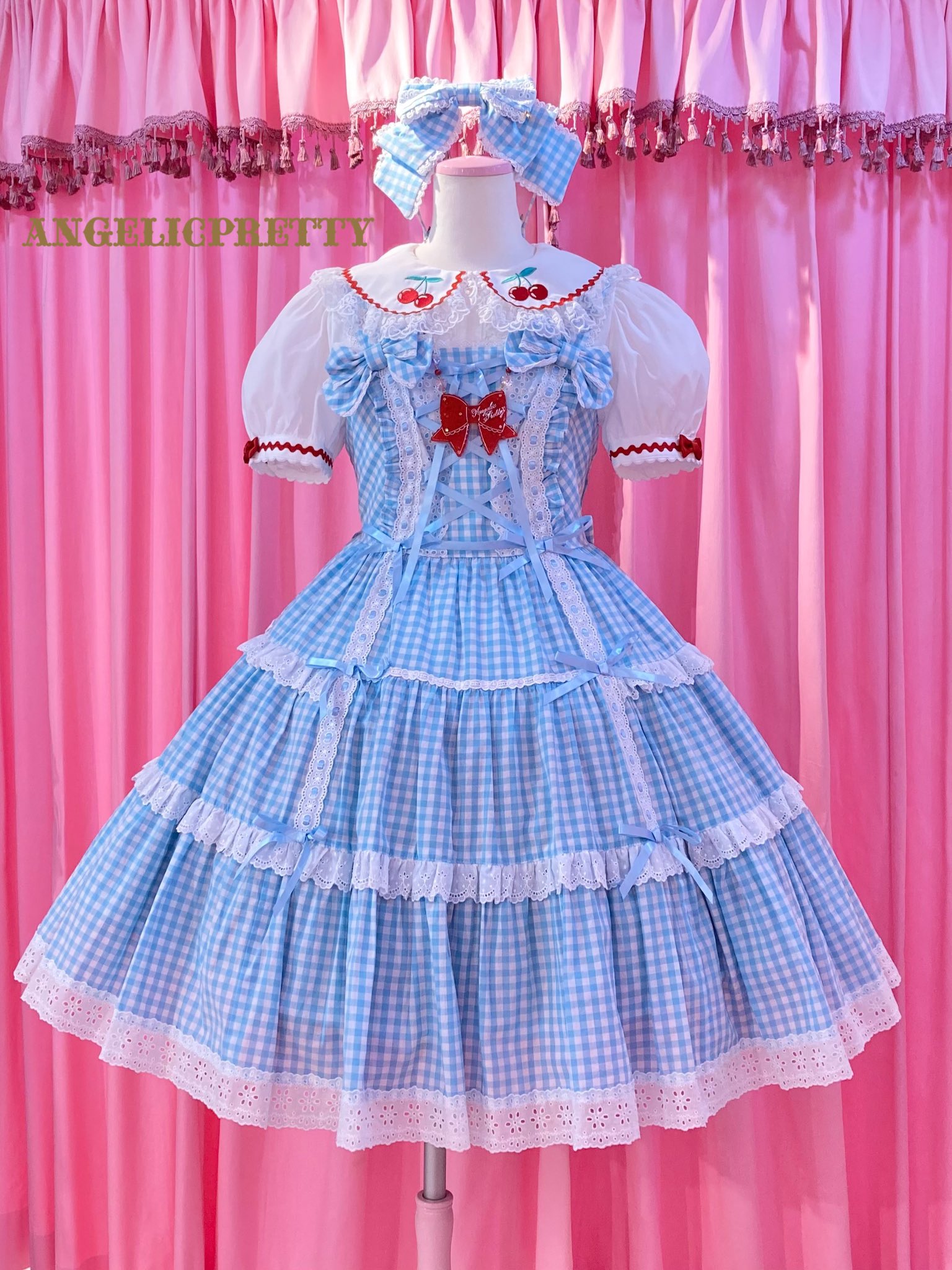 N*送様 Angelic Pretty しゃぼん玉 ジャンパースカート　サックス Angelic Pretty Fairy Tulleジャンパースカート サックス