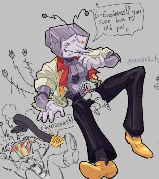 Wench_fry2's tweet image. Shout out to the chap in the magma who drew Spamton humping the tenna like a little freak for me, appreciate it 
#deltaruined