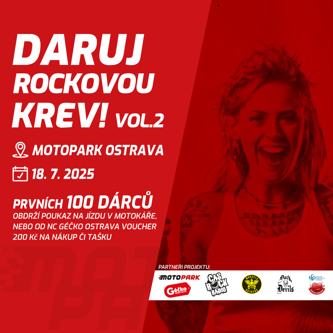 FN_Ostrava's tweet image. 🩸Daruj rockovou krev‼️ Krevní centrum @FN_Ostrava🏥nutně potřebuje doplnit ubývající zásoby. V pátek 1⃣8⃣. července od 7⃣:0⃣0⃣ do 1⃣4⃣:0⃣0⃣ proto bude jeho odběrový tým v Motoparku Ostrava. Přijďte darovat i Vy. Každá darovaná kapka teď pomáhá dvojnásob.
👉Rezervace je možné…