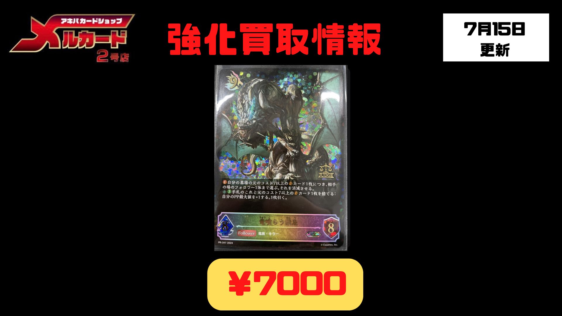 竜喰らう禁忌(ジャッジ)【PR】{PR-347}　シャドウバースエボルヴ シャドウバース エボルヴ 竜喰らう禁忌 ジャッジ プロモ 3枚