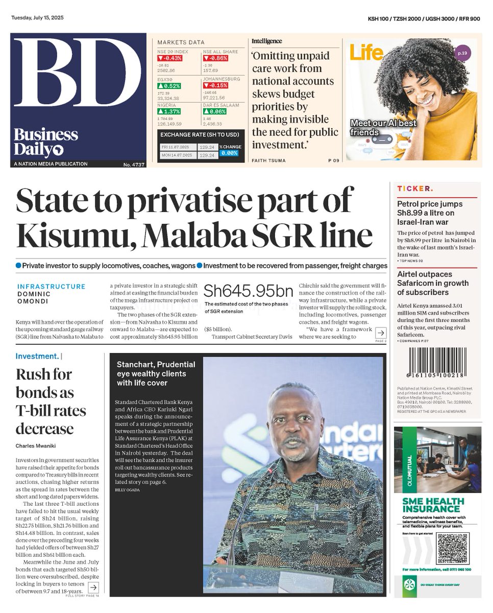 Evans Okaalo 🇰🇪 (@evansokaalo) on Twitter photo IT'S TUESDAY 15/07/25, FOLLOW <a href="/evansokaalo/">Evans Okaalo 🇰🇪</a> FOR DAILY NEWSPAPER 🗞️ HEADLINES IN KE.
Gaitho #Brekko Miguna Yala
Tuesday 8.99 Maraga 420 #BreakfastClubKBC
Rapture Petrol G to G Kazi Kenya Matiang'i
#MikeAndKingangi Kasmuel Gachagua Nairobi Ruto CBD Kenya KEPRA Raila Uhuru Ruto IT'S TUESDAY 15/07/25, FOLLOW <a href="/evansokaalo/">Evans Okaalo 🇰🇪</a> FOR DAILY NEWSPAPER 🗞️ HEADLINES IN KE.
Gaitho #Brekko Miguna Yala
Tuesday 8.99 Maraga 420 #BreakfastClubKBC
Rapture Petrol G to G Kazi Kenya Matiang'i
#MikeAndKingangi Kasmuel Gachagua Nairobi Ruto CBD Kenya KEPRA Raila Uhuru Ruto
