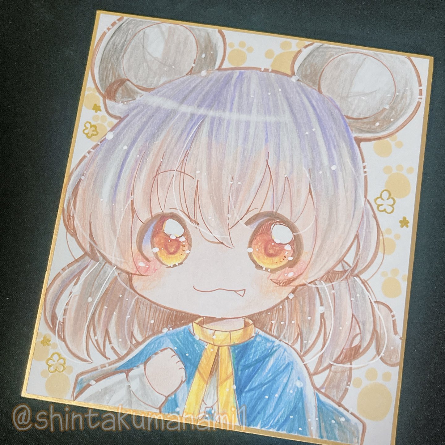 東方project イラスト　色紙　ナズーリン　偽ナズ等　4枚セット 直筆色紙 東方 ナズーリン HAPPYCLOVERΩ