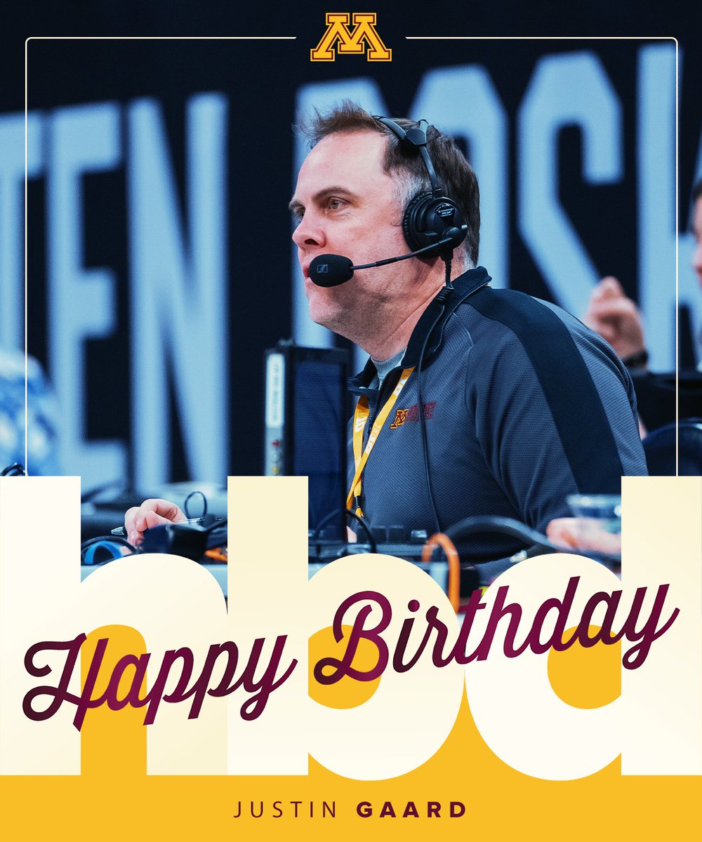 Minnesota Women's Basketball (@gopherwbb) on Twitter photo Happy Birthday to the voice of Gopher Women's Basketball, <a href="/Gaardsy/">Justin Gaard</a>!
#SkiUMah | #Gophers〽️ Happy Birthday to the voice of Gopher Women's Basketball, <a href="/Gaardsy/">Justin Gaard</a>!
#SkiUMah | #Gophers〽️