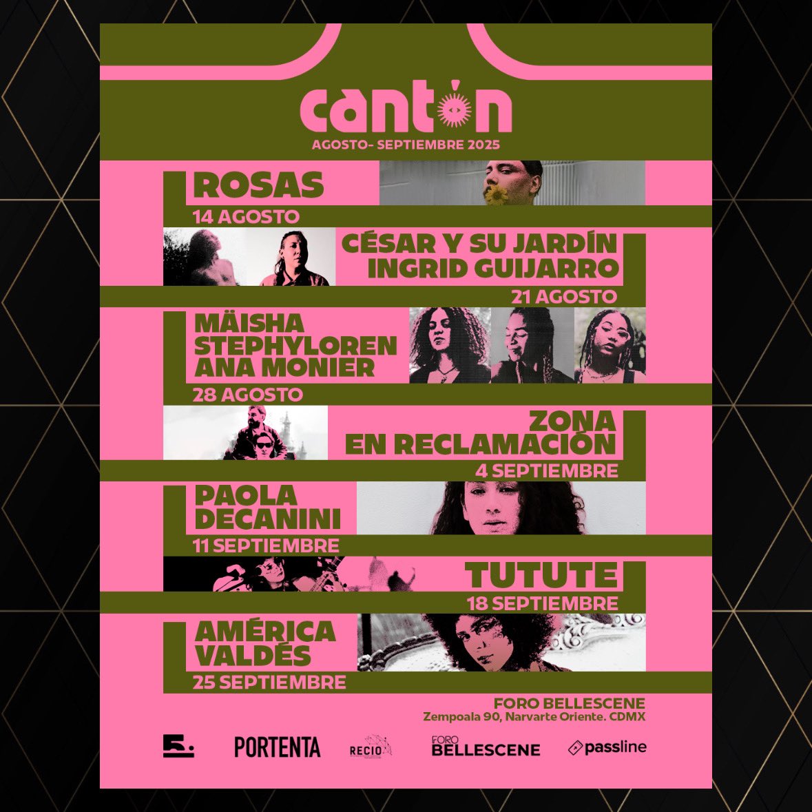 Todo Indie Rock (@todoindierock) on Twitter photo El ciclo de 7 conciertos de @cantoncancion llega la #CDMX en el @bellescene_foro lleno de grandes artistas
🎫 Boletos en @passline.mx
🔗 home.passline.com/home
🖊️ <a href="/zonazonazer/">zonazonazer</a> | @_portenta_ | <a href="/enelkinto_/">En el Kinto</a> | @fridaaguero
#TodoIndieRock El ciclo de 7 conciertos de @cantoncancion llega la #CDMX en el @bellescene_foro lleno de grandes artistas
🎫 Boletos en @passline.mx
🔗 home.passline.com/home
🖊️ <a href="/zonazonazer/">zonazonazer</a> | @_portenta_ | <a href="/enelkinto_/">En el Kinto</a> | @fridaaguero
#TodoIndieRock