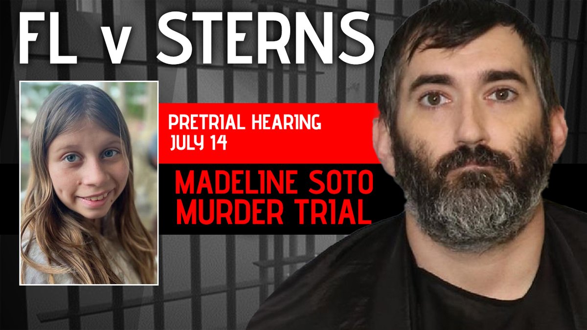 trialTVLive's tweet image. TUES at 10:30am ET - Last Pretrial Hearing: FL v Sterns
#StephanSterns #MadelineSoto #MadelineSotoMurderTrial #floridacrime #truecrime #trialtvlive
Join us....📺
youtube.com/watch?v=tKo0_X…