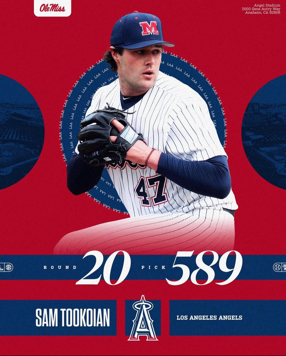 Congratulations to former Bear <a href="/STookoian/">Sam Tookoian</a> class of 2022 on being selected in this year’s MLB Draft! Best of luck to you Sam, Bear Nation is proud!🐻🇺🇸⚾️ #GoAngels #GoBears

📸: <a href="/OleMissBSB/">Ole Miss Baseball</a>