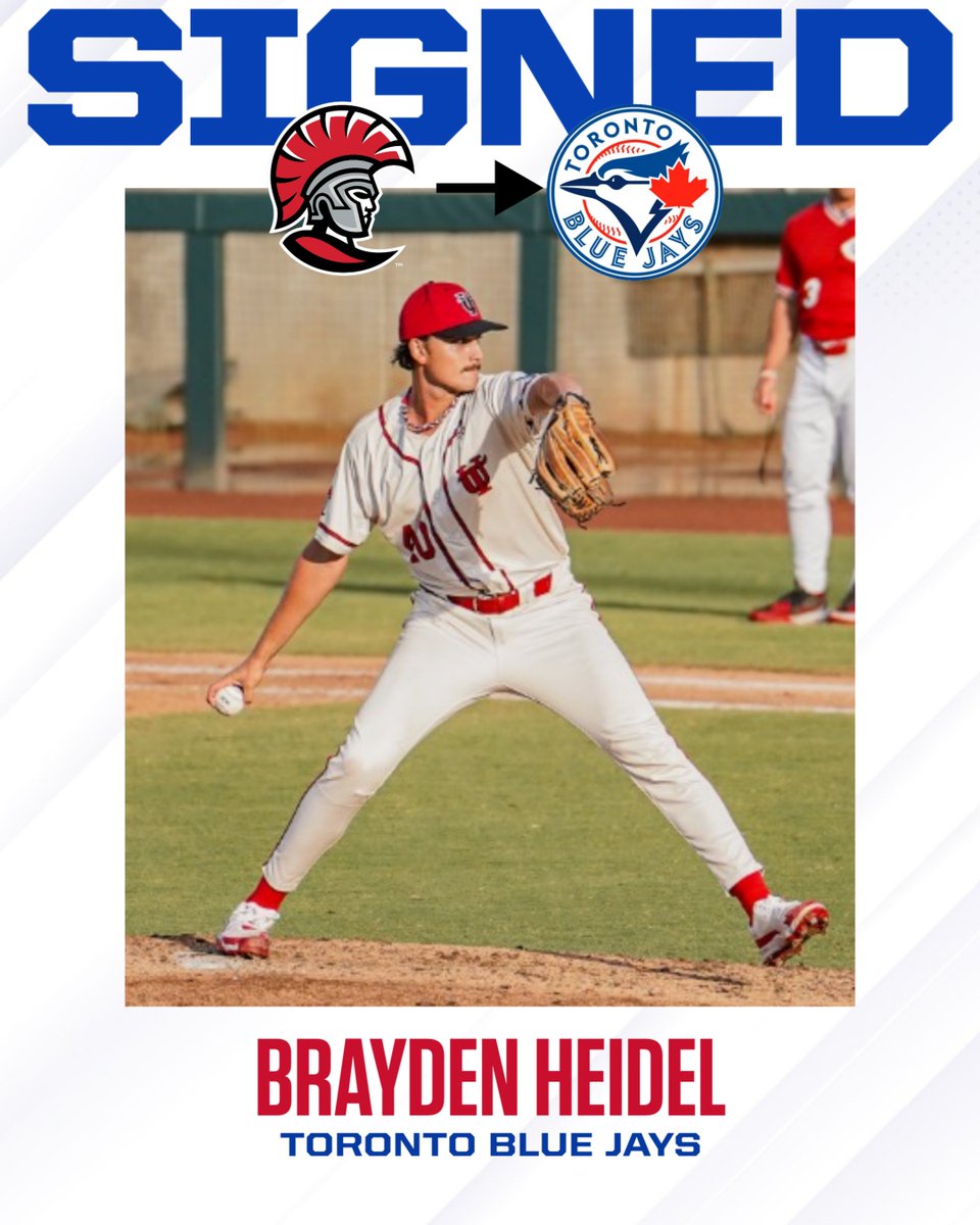 Tampa pitcher Brayden Heidel agrees to contract with <a href="/BlueJays/">Toronto Blue Jays</a>. Righty was 2-0 with a 3.86 ERA in 2025, striking out 15 batters in 14.0 IP for national champs.

#TampaBaseball⚾️ #StandAsOne🛡️