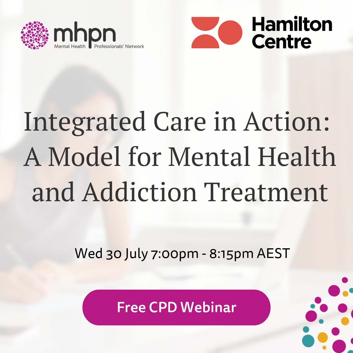 💻 Have you registered for our webinar with Mental Health Professionals Network?

Don’t miss this chance to learn more about integrated care in practice!

📅 30 July 2025
🕦 7:00pm – 8:15pm AEST

Find out more and register 👉 mhpn.org.au/webinar/integr…