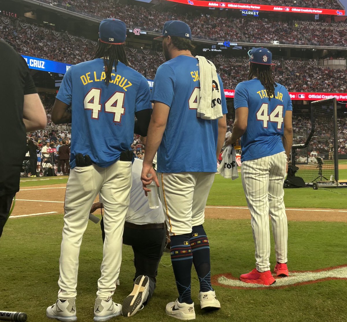 Some pretty good ballplayers watching ONeil Cruz.