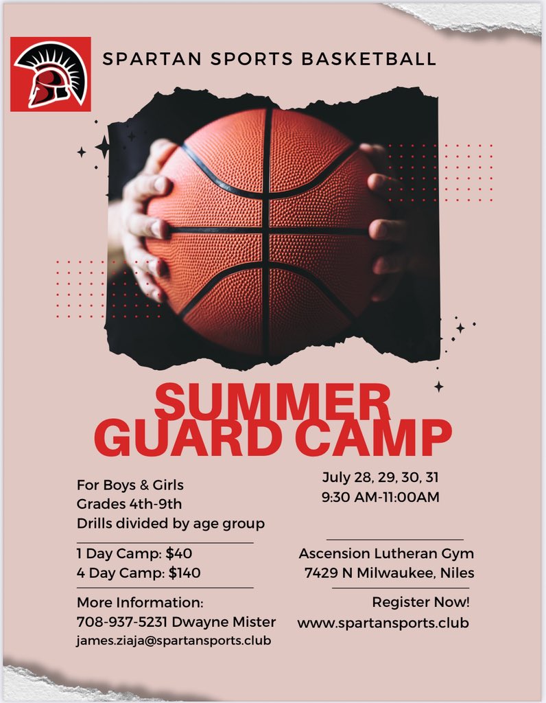 Check out our Summer Guard Camp starting Monday July 28-Thursday July 31st! Work on the essential guard skills!
#summerbasketball #basketballcamp #