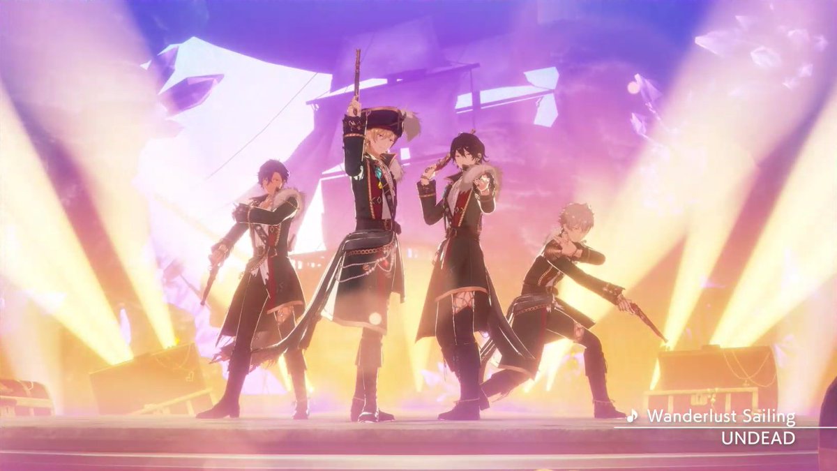 DandeLion_anim's tweet image. 『あんさんぶるスターズ!!』
UNDEADが歌う「Wanderlust Sailing」
のMVが公開されました🎉
銃を使った荒々しく情熱的な4人のパフォーマンスや
海底の怪しさが漂う中の煌びやかな黄金の演出を
お楽しみください💛
ラストの薫もお見逃しなく...🫣💞
youtube.com/watch?v=qLUCoP…
#あんスタ