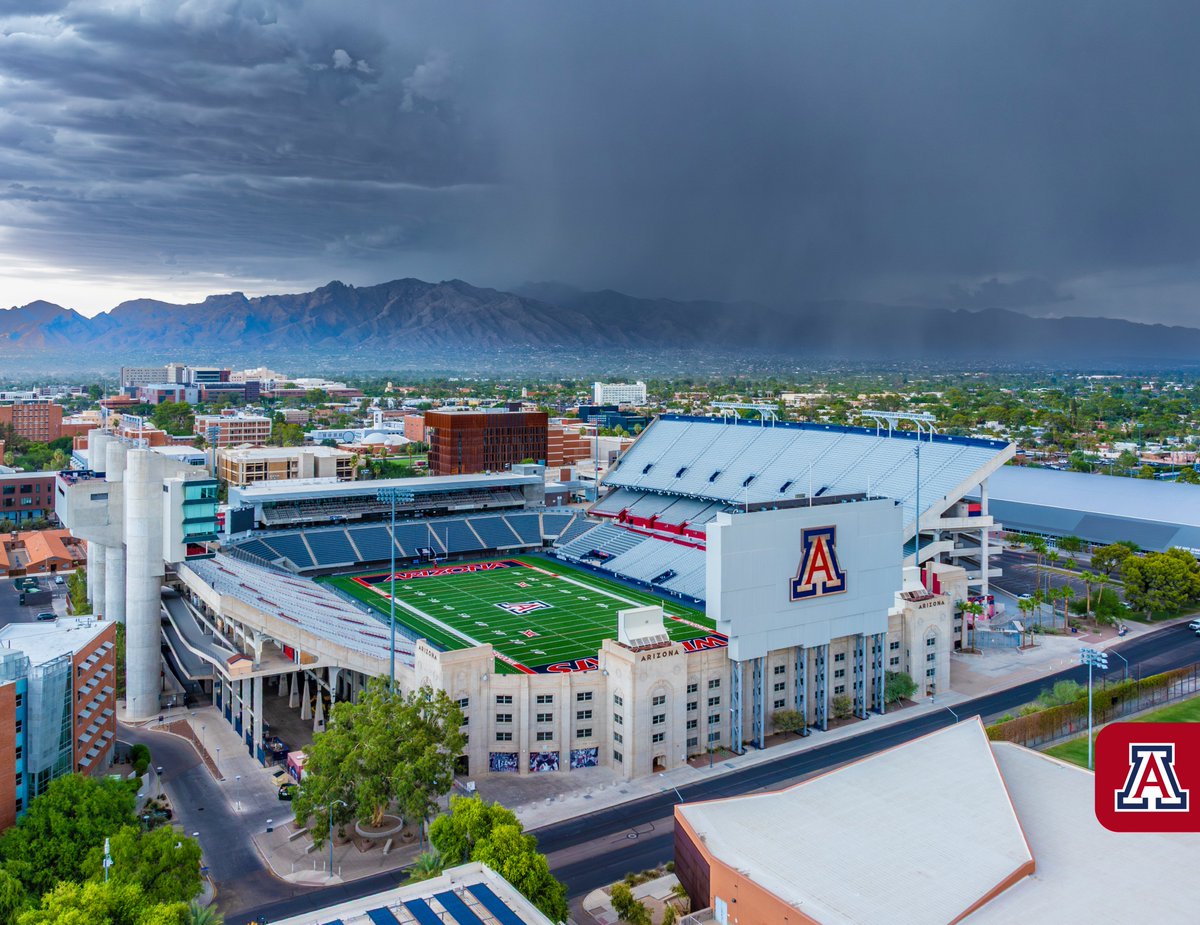 Summer views over Arizona Stadium 🤌🌦️