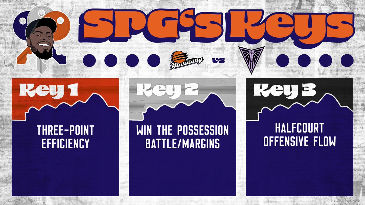 PHNX Mercury (@phnx_mercury) on Twitter photo Here's <a href="/StephenPG3/">Stephen PridGeon-Garner π</a>'s Keys for the Mercury today π
Up against a relentless Valkyries team that's well coached, keeping their crowd out of it early will be important Here's <a href="/StephenPG3/">Stephen PridGeon-Garner π</a>'s Keys for the Mercury today π
Up against a relentless Valkyries team that's well coached, keeping their crowd out of it early will be important