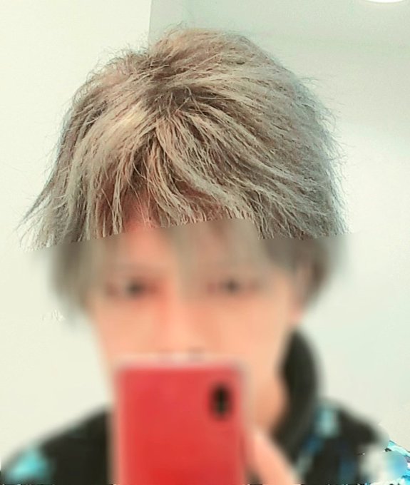 予定通りブリーチ髪を下地にシルバーにしました。 