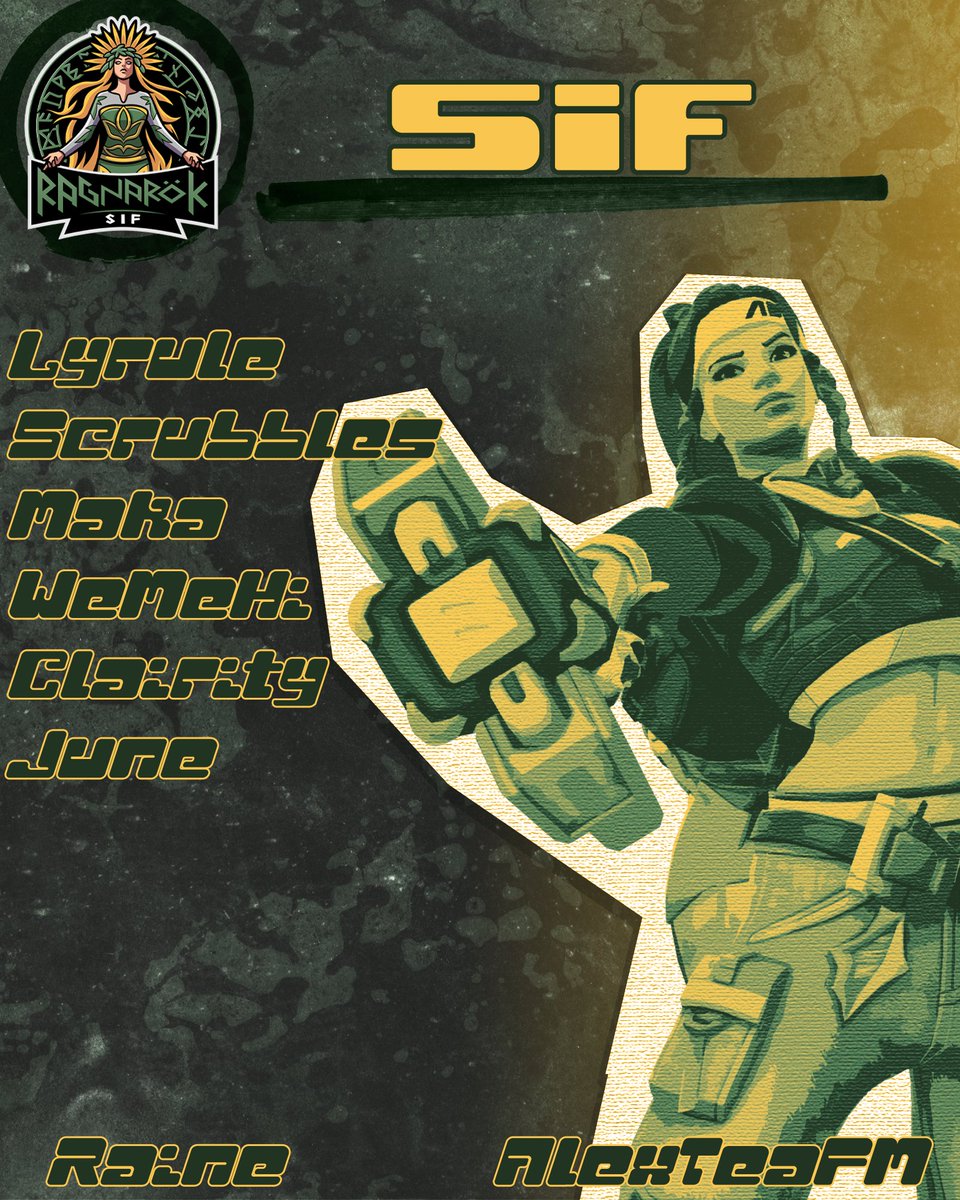 TeamRagnarok's tweet image. 🟤 Sif is back and ready to fight in the Calling All Heroes Academy 102!
💼 @RaineOW_ 
🧠 @alexteafm 
🛡️ @Lyrule 
⚔️ @YT_Scrubbles 
⚔️ Maka
⚕️ WeMeHi
⚕️ Clairity
⚕️ June