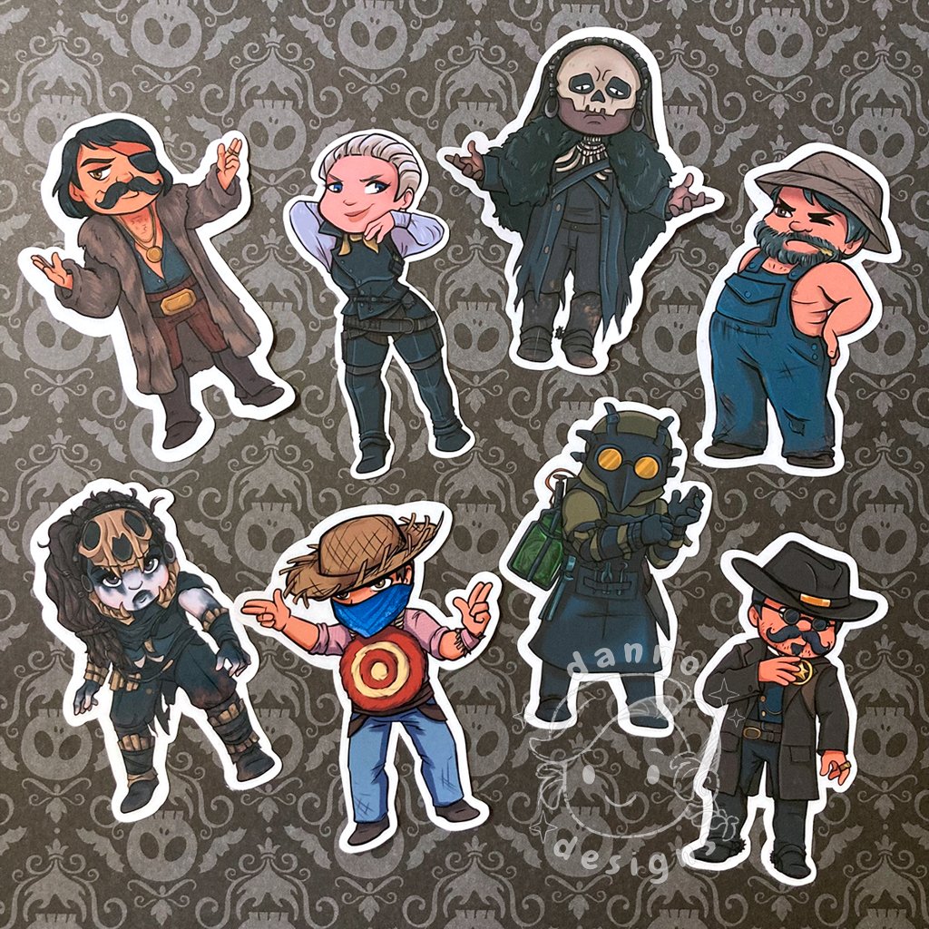 If you like my Hunt Showdown stickers, I'll only have them available until the end of September! I wont be selling them anywhere else for a while after that since the shop will be on hiatus. So grab 'em while you can!

Available in bundles, oops bags and single stickers!