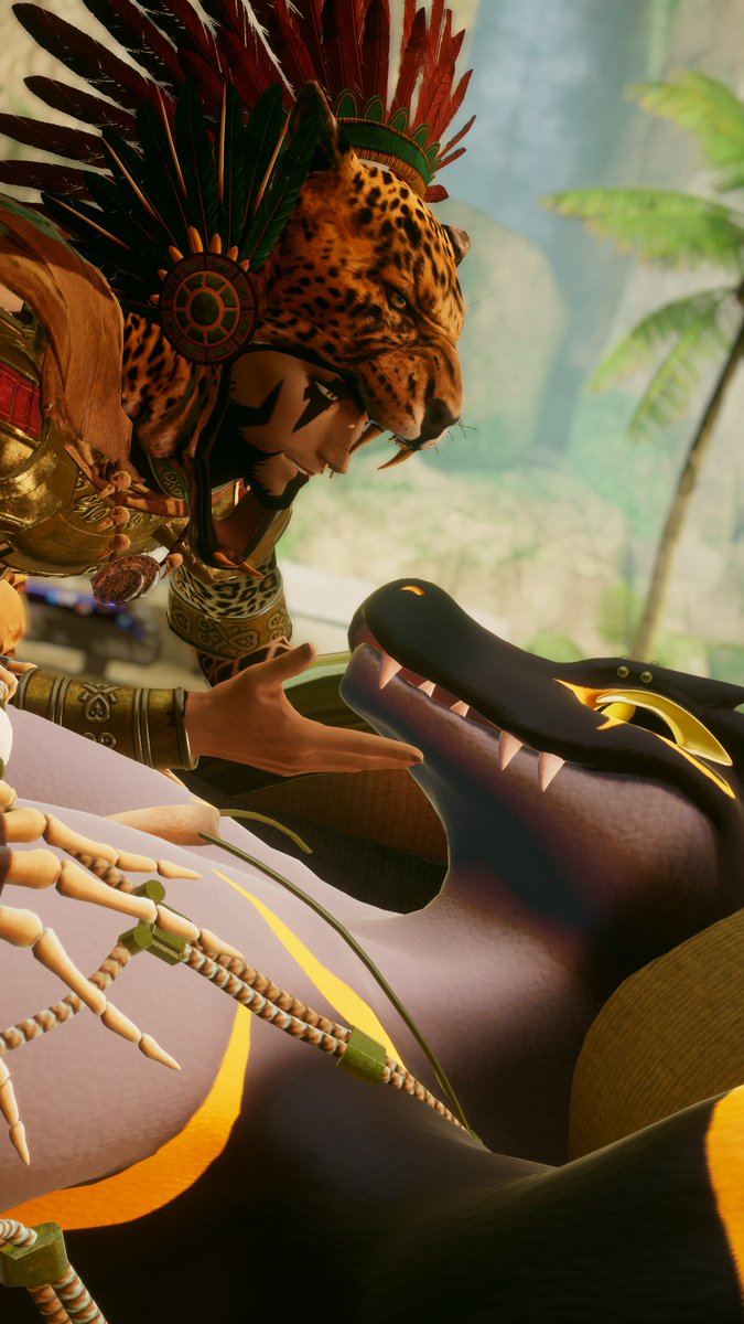 Un guerrero azteca
con su lagartona ❤️
Kroxigor model -<a href="/VulgarVictor583/">VulgarVictor🔞</a>