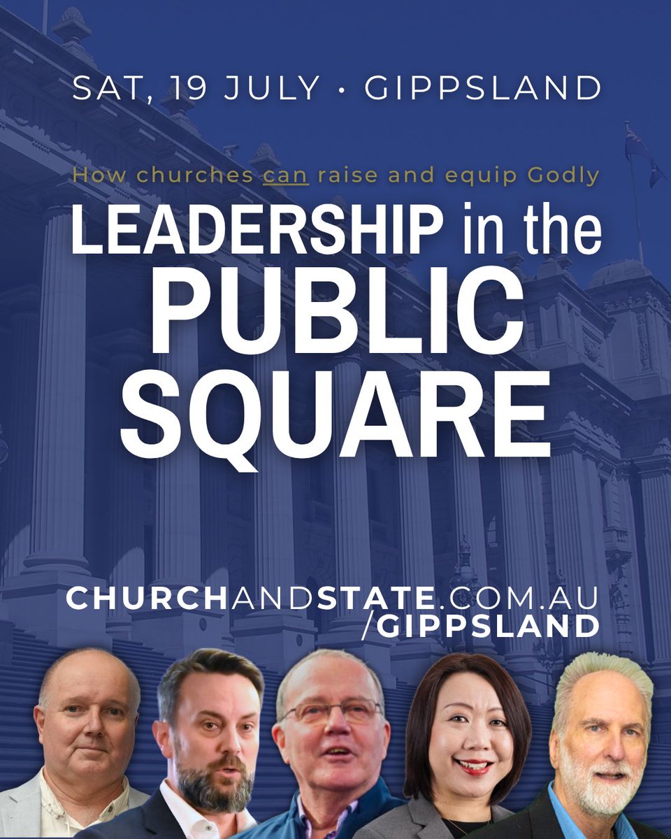 ACLobby's tweet image. Join Victorian Director, Jasmine Yuen on Saturday 19 July from 10am - 4pm for the "Leadership in the Public Square” Conference in Gippsland.
At this one-day conference, you will hear eight presentations, including one from Jasmine, laying a factual and Biblical foundation. There…