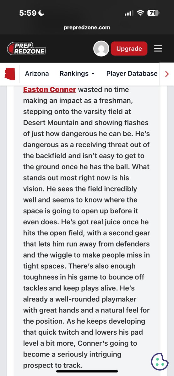 Easton Conner (@easton_conner13) on Twitter photo Thank you for the recognition <a href="/thehonestupdate/">Hunter Tierney</a>.
<a href="/coachconrad41/">Coach Conrad Hamilton</a>
<a href="/DMWolvesFB/">Desert Mountain Wolves Football</a> Thank you for the recognition <a href="/thehonestupdate/">Hunter Tierney</a>.
<a href="/coachconrad41/">Coach Conrad Hamilton</a>
<a href="/DMWolvesFB/">Desert Mountain Wolves Football</a>