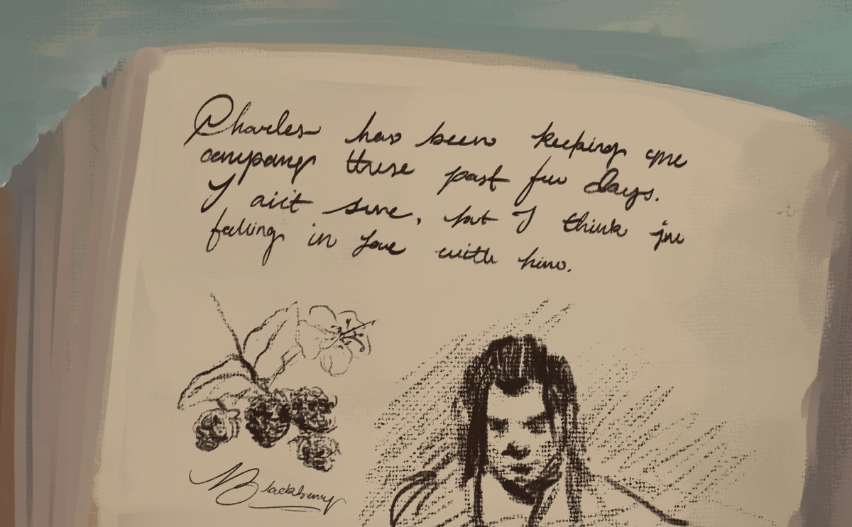 "Charles has been keeping me company these past few days. I ain't sure, but I think I'm falling in love with him."

—

"Blackberry."

—

Full illustration + close-ups