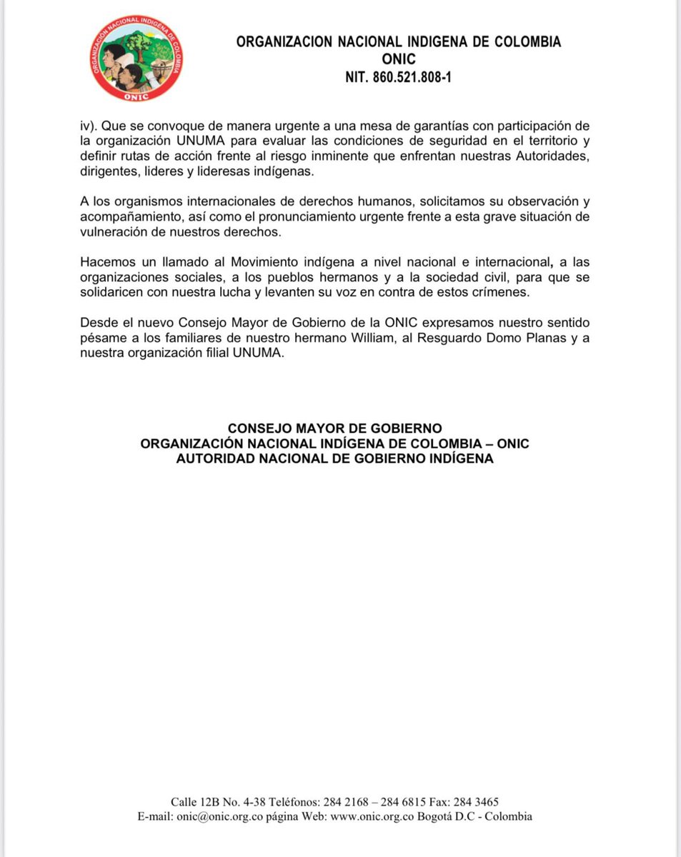 Nos solidarizamos el atentado contra la vida de una líder indígena del pueblo Sikuani,Willian Gaitán, ocurrido en el departamento de Meta. Rechazamos categóricamente y que insta las investigaciones hasta esclarece los hechos en profundidad. <a href="/DachiBedea_N/">DACHIBEDEA_NUESTRAPALABRA</a> <a href="/petrogustavo/">Gustavo Petro</a>