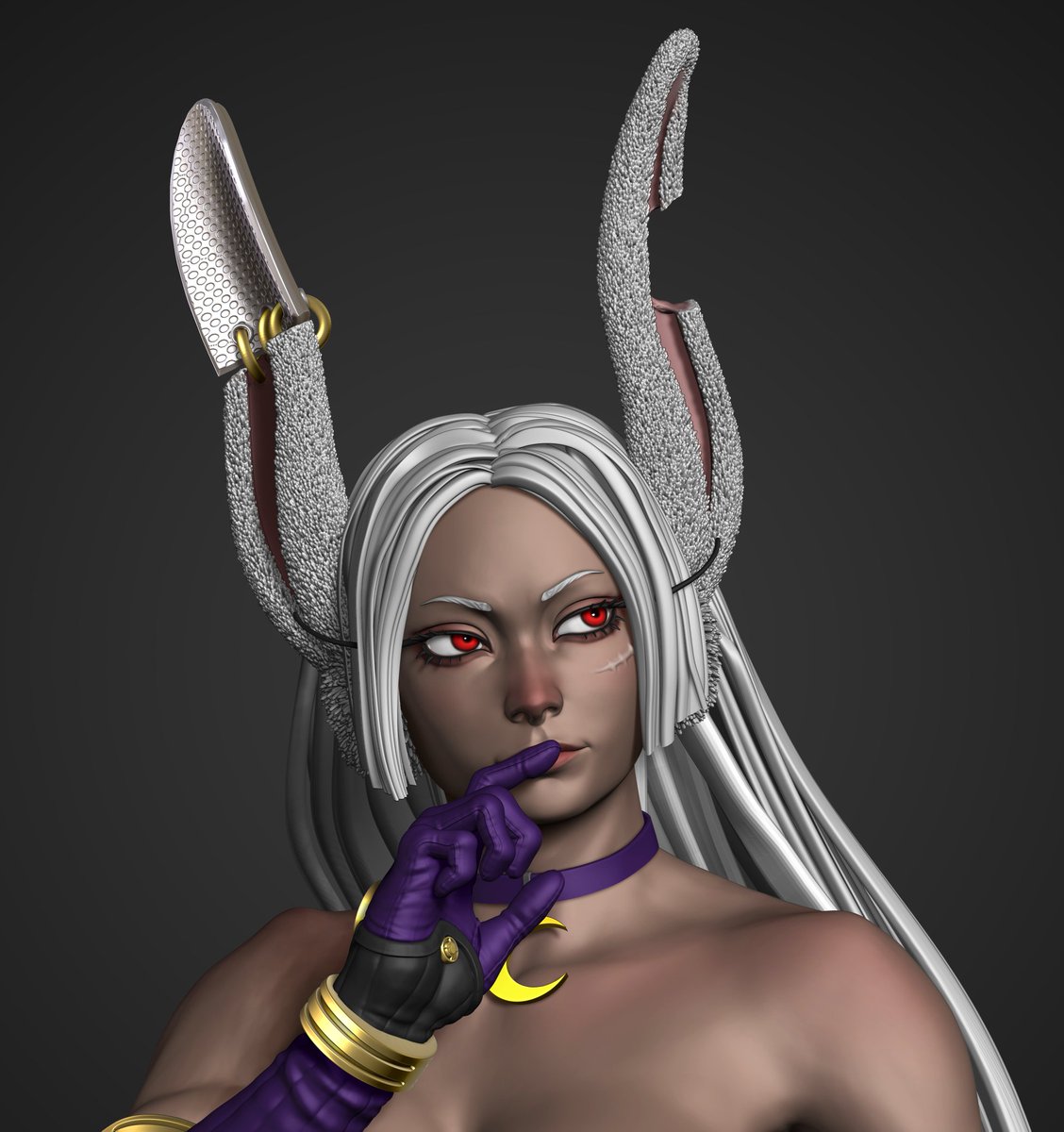 PeterEnglert3's tweet image. Mirko pinup renders (in comments)
( First time I make a nsfw sculpt ever I think😅)
(I gave her Vash's arm because I was lazy 🤣, but I think she wears it well after all )